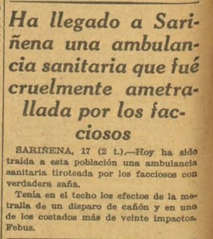 Ambulancia ametrallada