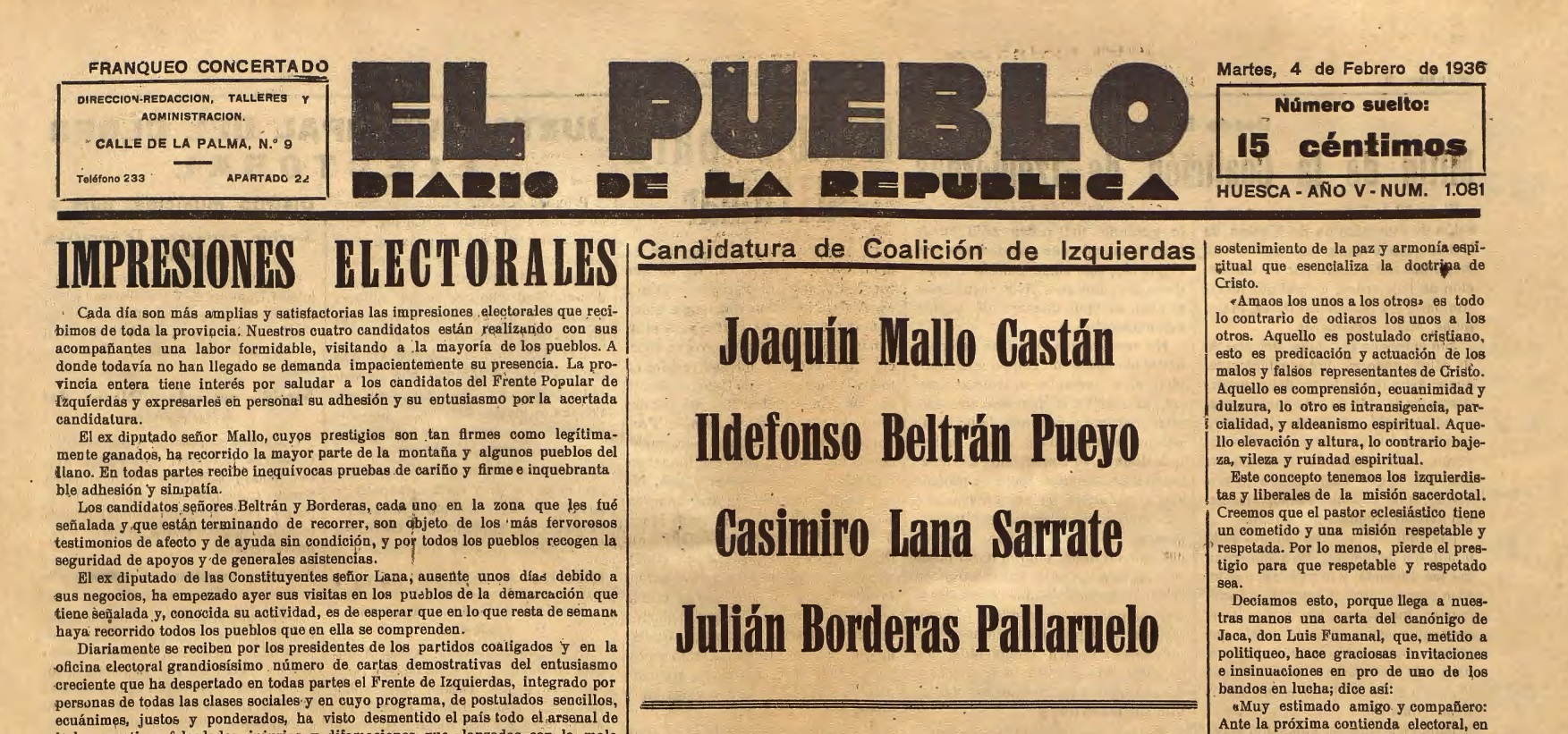 Pueblo República Lana Sarrate febrero 36
