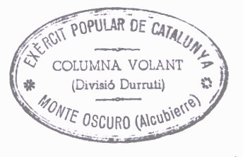 Monte Oscuro Sello Columna Volant Catalana